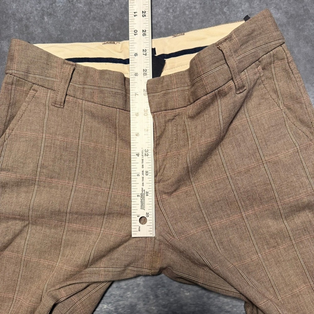 Y2K Low Rise GAP Women Brown Plaid Wide Leg Dress Pants Size 1 Regular - Picture 6 of 8